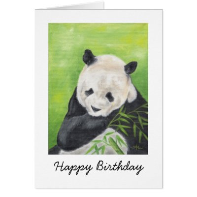 Panda Bear Birthday Card