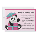Panda Bear Birthday Invitation