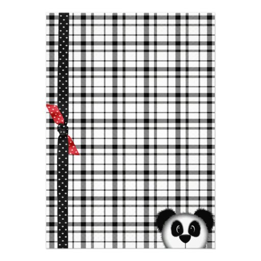 Panda Bear  Birthday Invitation