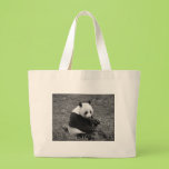 Panda Bear (black & white) Canvas Bag
