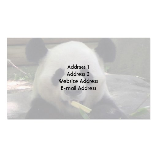 Panda Bear Business Cards (back side)