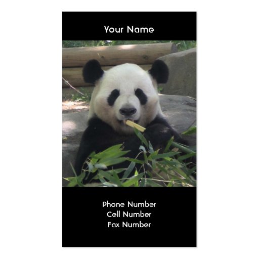 Panda Bear Business Cards (front side)