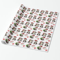 Panda Bear Candy Cane Personalized Wrapping Paper