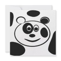 Panda Bear Childrens Birthday Party Invitations