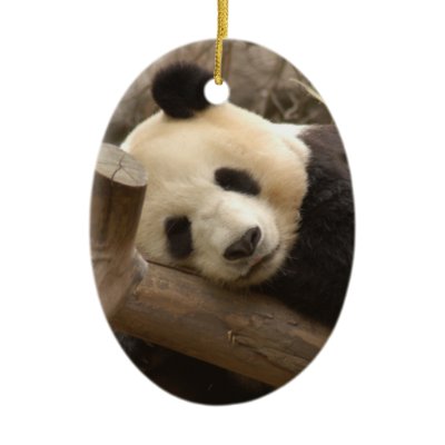 Panda Bear Christmas Ornament