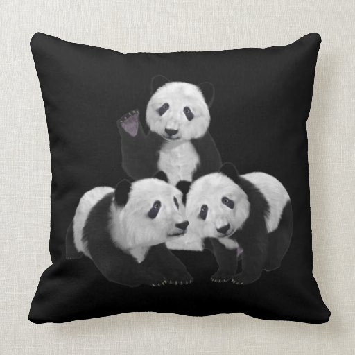 Panda Bear Cub Love Throw Pillow Zazzle