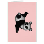 Panda Bear doing hand stand with one hand! cards