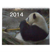Panda Bear Eating Bamboo Calendar