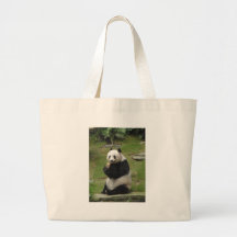 Panda Bear eating some bamboo Tote Bag