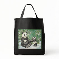 Panda Bear Family in Winter bags