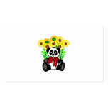 Panda Bear Flowers Business Card Templates