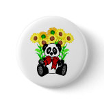 Panda Bear Flowers Pins