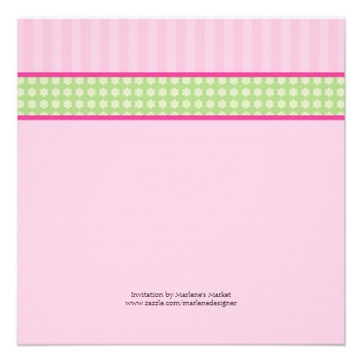 Panda Bear Girl Baby Shower Invitation