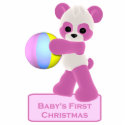 Panda Bear Girl Baby's First Christmas Ornament photo sculptures by mariannegilliand Panda Bear Girl Baby's First Christmas Ornament photo sculptures