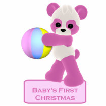 Panda Bear Girl Baby's First Christmas Ornament photo sculptures by mariannegilliand Panda Bear Girl Baby's First Christmas Ornament photo sculptures