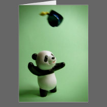 Panda Bear Graduation Cap Throw cards