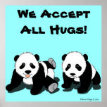 Panda Bear Hugs Poster