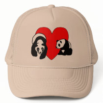 Panda Bear Love Mesh Hats
