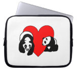 Panda Bear Love Laptop Sleeves