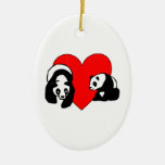 Panda Bear Love Ornament