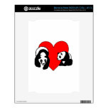 Panda Bear Love Skin For NOOK