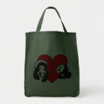Panda Bear Love Tote Bags