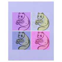 Panda Bear Pop Art flyers by Incatneato Panda Bear Pop Art flyers