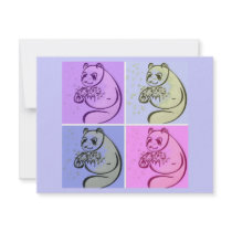 Panda Bear Pop Art invitations by Incatneato Panda Bear Pop Art invitations