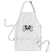 panda bear Skull and Crossbones aprons by doonidesigns panda bear Skull and Crossbones aprons