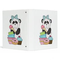 Panda Bear Sweet Treats Vinyl Binder