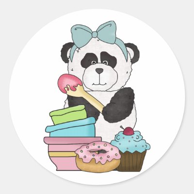 Panda Bear Sweet Treats Sticker