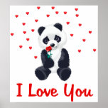 Panda Bear Valentine posters