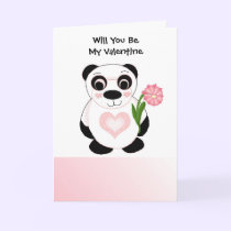 Panda Bear Valentines Day cards