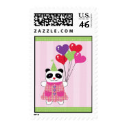 Panda Bear Valentine's Day Postage stamp