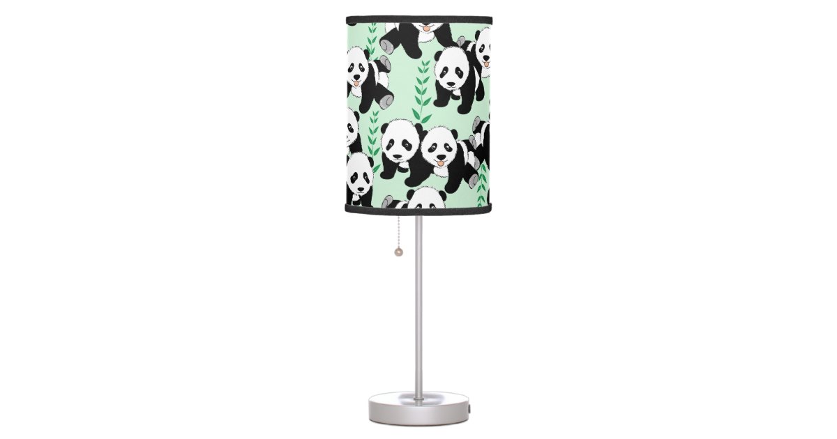 Panda Bears Graphic Table Lamp Zazzle