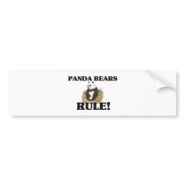 PANDA BEARS Rule! bumper stickers by AnimalShirts PANDA BEARS Rule! bumper stickers