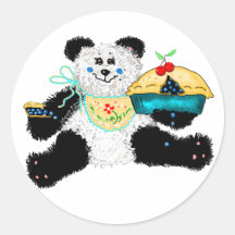Panda Berry Cherry Pie Stickers