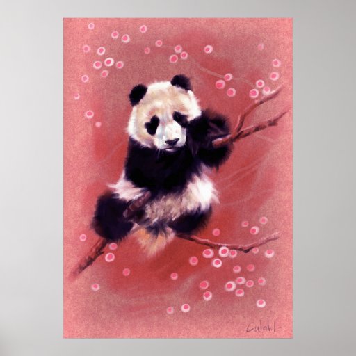 Panda Blossom Print