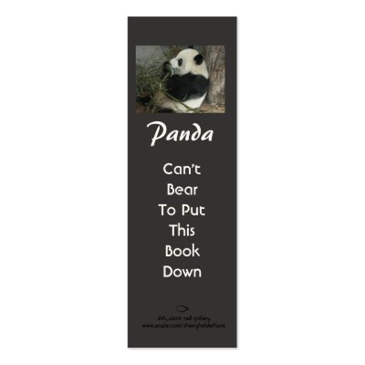 Panda Bookmark Business Cards by SherryHolderHunt