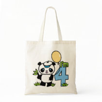 Panda Boy 4th Birthday Tote Bag