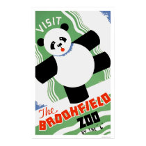 Panda Brookfield Zoo 1938 WPA posters by lc_wpa Panda Brookfield Zoo 1938 WPA posters