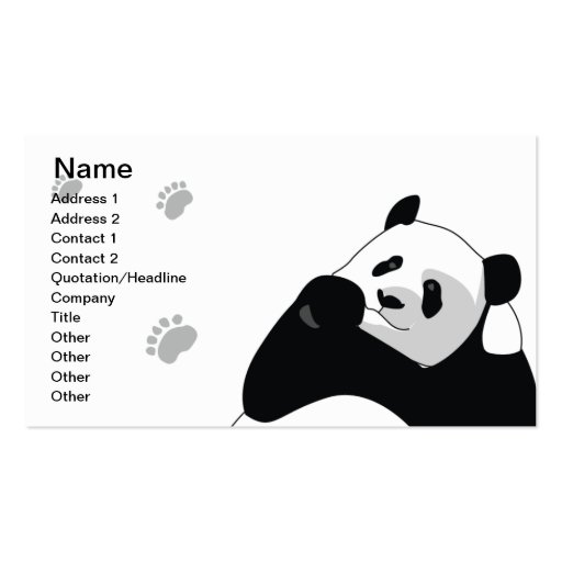 Panda - Business Business Cards (front side)