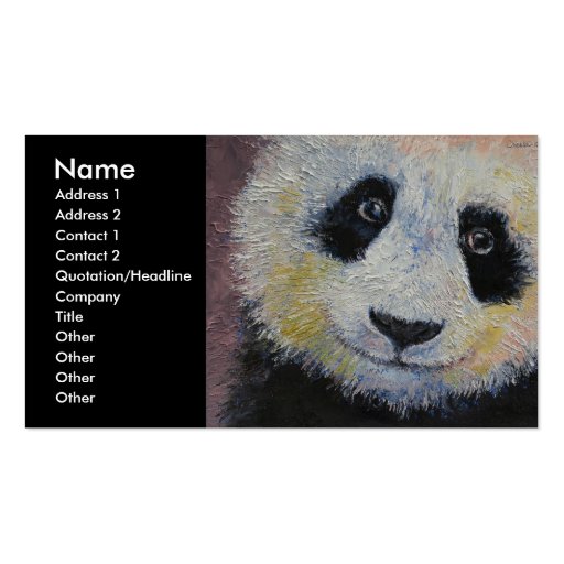 Panda Business Card Template (front side)