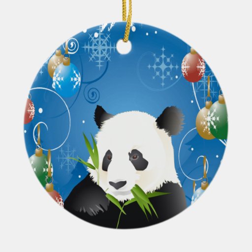 panda christmas ornament zazzle panda christmas ornament zazzle