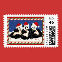 PANDA CHRISTMAS stamps