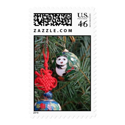Panda Christmas postage