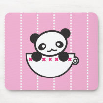 Panda Cup mousepads by imaginarystory Panda Cup mousepads