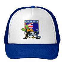 Panda del buceo con escafandra de Australia Gorras