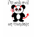 panda devil t-shirts