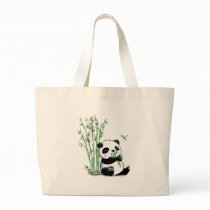 Panda Eating Bamboo Bag